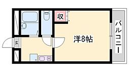 ドリーム三条 1Kの間取図画像