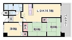 ハイムシェーンブルグ 3LDKの間取図画像