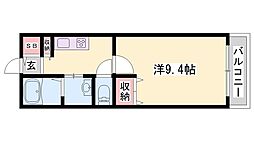 コンコルドラファイエット4 1Kの間取図画像