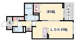 ラフレシール・ベル5 1LDKの間取図画像