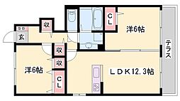 パインガーデン 2LDKの間取図画像