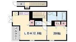 ラ・クレール・メゾン 1LDKの間取図画像