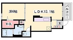ベル・ソレイユ 1LDKの間取図画像