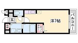 スカイルーム南条 1Kの間取図画像