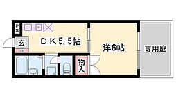 メゾンT 1DKの間取図画像
