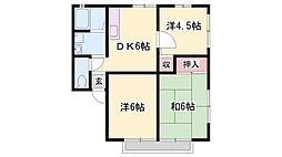 ローゼンハイム 3DKの間取図画像