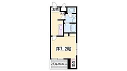 フィレールデュトラジャ3 1Kの間取図画像
