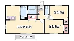 ブランドール 2LDKの間取図画像