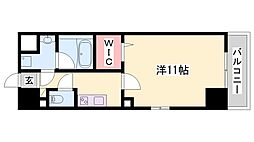 ル・シェル呉服町 1Kの間取図画像