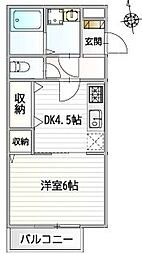 フジプレアム(株)社員寮独身寮 1DKの間取図画像