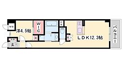 キャッスルコート土山 1LDKの間取図画像