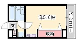 サンパレス21姫路 ワンルームの間取図画像