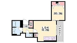 パラスト・KS 1LDKの間取図画像