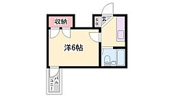 サンアートビル21 1Kの間取図画像