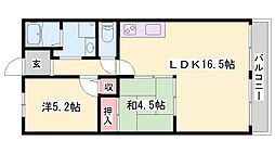 ハッピーコートさんわ 2LDKの間取図画像