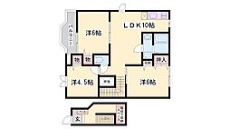 フォレストKB 3LDKの間取図画像
