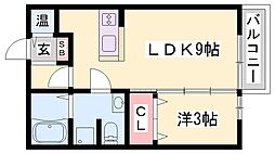 石がけ五番館 1LDKの間取図画像