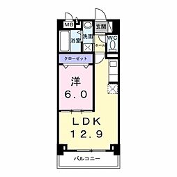 KUNIO 1LDKの間取図画像