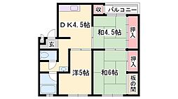 恵美酒ガーデンコート 3DKの間取図画像