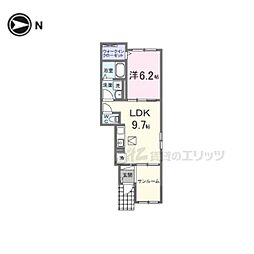 リエール 1LDKの間取図画像