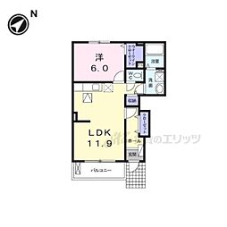 モントレゾール 1LDKの間取図画像