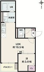 Jack atsutakoshinIV 1LDKの間取図画像