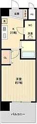 パークフラッツ金山 1Kの間取図画像
