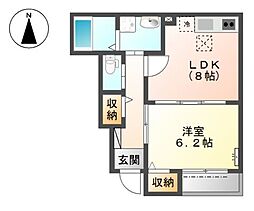 プリオールメゾン 1LDKの間取図画像