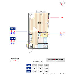 ゼフィール横濱 1Kの間取図画像