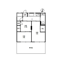 八千代マンション 3Kの間取図画像