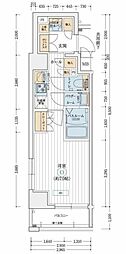 エステムコート横濱大通公園 1Kの間取図画像