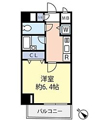 グランヴァンタクティス横濱 1Kの間取図画像