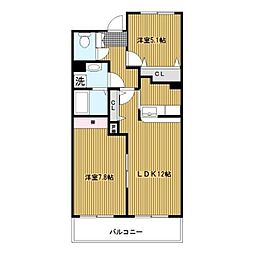 シンベルク横濱 2LDKの間取図画像