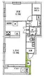 エフパークレジデンスヨコハマタンマチ3247 1LDKの間取図画像