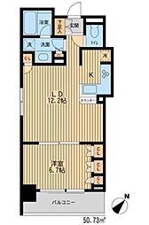 HF新横浜レジデンス 1LDKの間取図画像