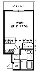 スプリングス横浜吉野町 ワンルームの間取図画像