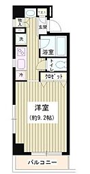東京メトロ有楽町線 有楽町駅 徒歩15分の賃貸マンション 6階1Kの間取り