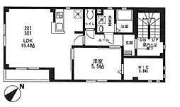 JR山手線 巣鴨駅 徒歩13分の賃貸マンション 3階1LDKの間取り
