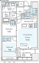 間取図画像 2LDK