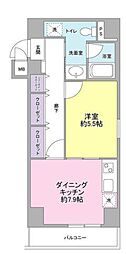 東京メトロ千代田線 湯島駅 徒歩4分の賃貸マンション 7階1DKの間取り