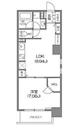 東京メトロ日比谷線 茅場町駅 徒歩7分の賃貸マンション 4階1LDKの間取り