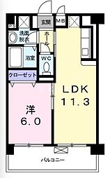 JR総武線 浅草橋駅 徒歩14分の賃貸マンション 2階1LDKの間取り