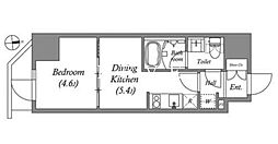 JR総武線 浅草橋駅 徒歩5分の賃貸マンション 6階1DKの間取り