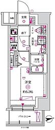 CREST TAPP川崎港町 1Kの間取図画像