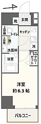 CREST TAPP川崎港町 1Kの間取図画像