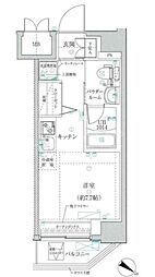 MAXIV川崎DUE ワンルームの間取図画像
