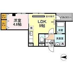 エスタシオンエムティ 1LDKの間取図画像