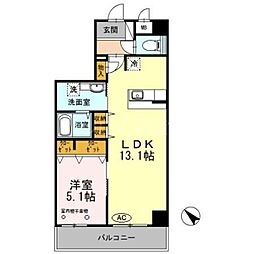 ル・シャトー・オンジェム 1LDKの間取図画像