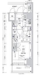 CREST TAPP 川崎I ワンルームの間取図画像
