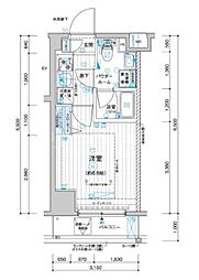 メインステージ川崎南幸町 1Kの間取図画像